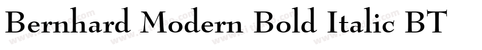 Bernhard Modern Bold Italic BT字体转换